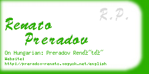 renato preradov business card